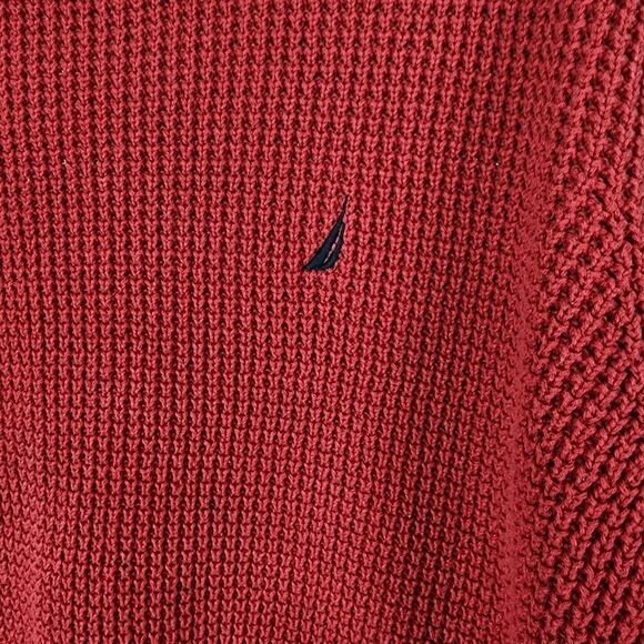 Nautica Men's Red Long Sleeve Knitted Pullover Sweater Size 2XL - Picture 7 of 11